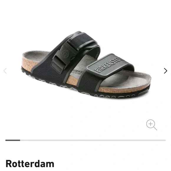 Birkenstock | Shoes | Birkenstock Rotterdam Black Sandals  display picture 2